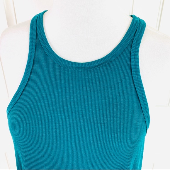 Free People Long Beach Ribbed Knit Tank Top Tunic - Picture 3 of 6